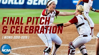 Final play and celebration  every Womens College World Series since 2010 [upl. by Erdrich]