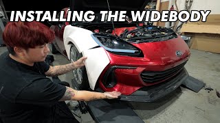 Test Fitting Our BRZ Widebody Kit [upl. by Lynnet]