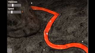 Create a Glowing Flowing Lava River Using Bézier Curves and Shaders [upl. by Ofori]