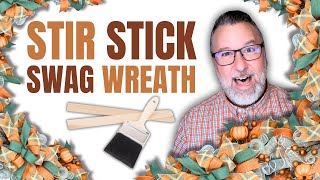 Fall Stir Stick Swag Wreath and Centerpiece  Fall DIYs  Easy DIYs  wreath DavesWreaths [upl. by Noired]