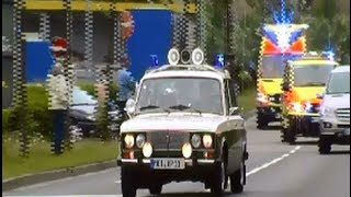 Einsatzfahrzeuge bei großer Dresdner Motorradausfahrt 2012 [upl. by Hasseman927]