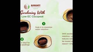 Gardening with Low EC Cocopeat  Almighty Coir gardening gardeningtips tips cocopeat coir [upl. by Ecirual]