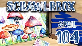 Unboxing Scrawlrbox PLUS Scrawlr Challenge April 2024  Box 104  Art Subscription Boxes [upl. by Amorette]