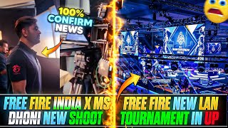 FREE FIRE INDIA X MS DHONI NEW SHOOT   FREE FIRE INDIA CONFIRM LAUNCH DATE  FREE FIRE INDIA NEWS [upl. by Montagna]