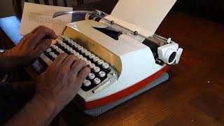 1970 Sears Constellation II SCM typewriter at work [upl. by Akirahs675]