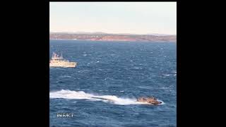 Nimitz class aircraft carrier USS Harry S Truman CVN 75 crossing the Oslofjord [upl. by Corny239]