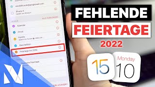 iPhone KalenderBug Fehlende Feiertage in 2022  Das ist die Lösung  NilsHendrik Welk [upl. by Annad]