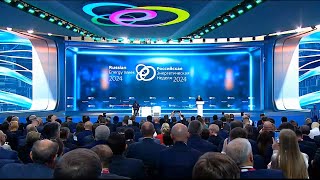 Putin participates in Russian Energy Week International Forum 26092024 [upl. by Raeann]