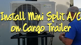 Installing a Used Mini Split AC on Cargo TrailerPump Down and Fixing Leaks [upl. by Sharman865]