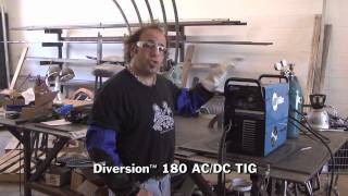 Artist STRETCH on the Diversion 180 ACDC TIG Welder [upl. by Kirstin461]