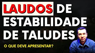 COMO ELABORAR UM LAUDO DE ESTABILIDADE DE TALUDES GEOTECNIA [upl. by Akierdna]