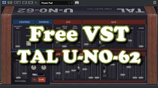 Free VST  TAL UNO62 JUNO 60 Synthesizer clone [upl. by Onaicnop477]