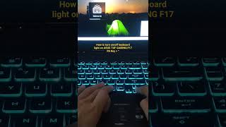 How to turn onoff keyboard light on ASUS TUF GAMING [upl. by Nylasor385]