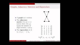 quotA brief tour of spectral graph theoryquot by Dr Sebastian Cioaba University of Delaware [upl. by Mello]