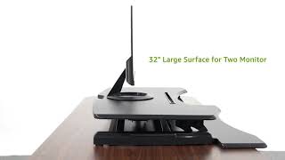 FEZIBO STANDING DESK CONVERTER 32quot BLACK [upl. by Nnaeiram]