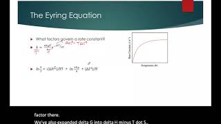 Eyring Plots and Activation Parameters [upl. by Bernadina]