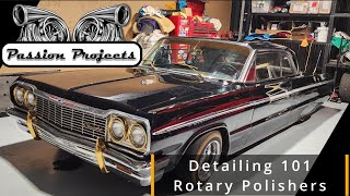 Detailing 101  How to use a rotary polisher Rotary polisher skills for beginners [upl. by Xylon]