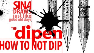 How to not dip the dip pen How to break the dip pen in Is the Graphos ink bottle any useful [upl. by Ayojal374]