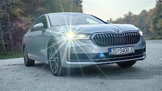 NEW Skoda Superb 2024  LED Matrix lights review Night test ride [upl. by Rowney579]