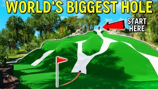 The Worlds Biggest Mini Golf Hole  Epic Course [upl. by Adlog]