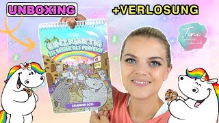 TINISCHNICKSCHNACK PUMMELEINHORN WANDKALENDER UNBOXING amp VERLOSUNG [upl. by Lissy335]