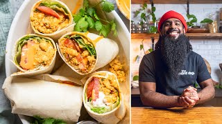 EASY high protein Buffalo Chickpea Wrap is a MEAL PREP must  Vegan and Vegetarian Meal Ideas [upl. by Giarla982]