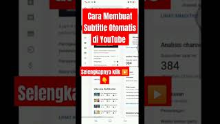 Cara Membuat Subtitle Otomatis di YouTube youtuberpemula subtitles laptop [upl. by Malynda]