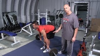 Wide Grip Barbell Bent Over Row [upl. by Oiraved]